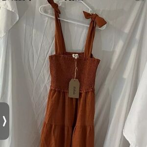 Listicle Burnt Orange Bohemian Dress